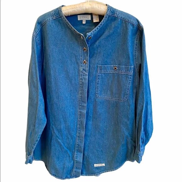 Riders Denim Chambray Long Sleeve Blouse Like New - Picture 1 of 5